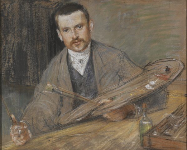 Richard Bergh, Johan Kindborg, 1861-1907, konstnär, gift med trägravören Emy Edman