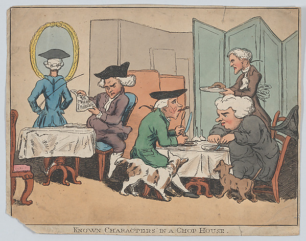 Anonymous, British, 19th century, Known Characters in a Chop House