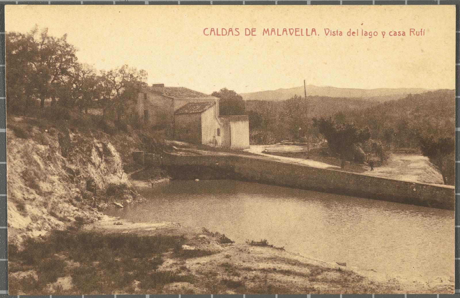 Josep Thomas Bigas, CALDAS DE MALAVELLA. View of Lago and Rufí house