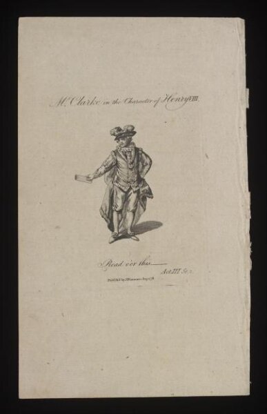 unknown, Mr Clarke in the character of Henry VIII