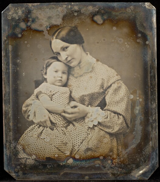Unknown, [Portrait of a Seated Woman Holding a Child]