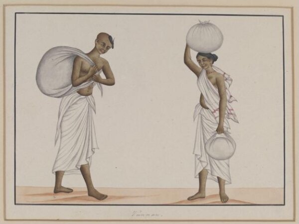 Unknown, A Dhobi and his wife