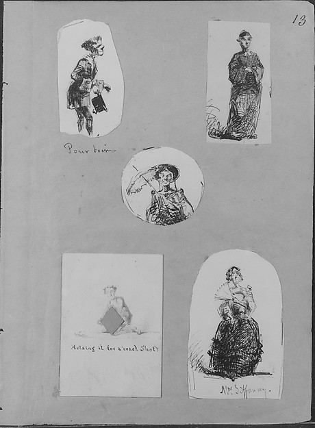 James McNeill Whistler, Girl with Parasol (from Sketchbook)