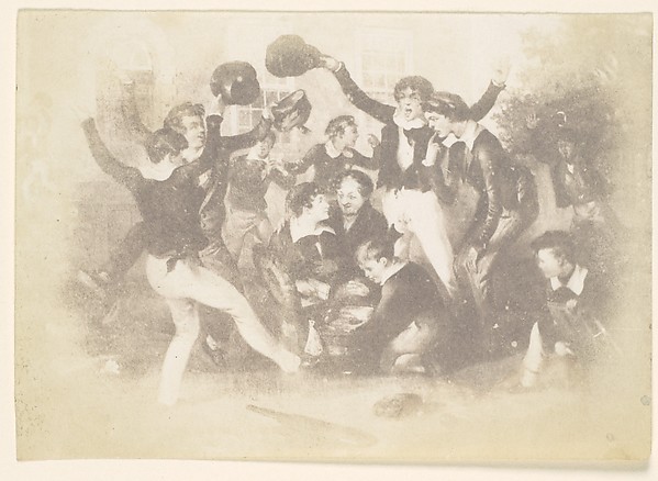 Unknown, [Watercolor of Boys Playing]