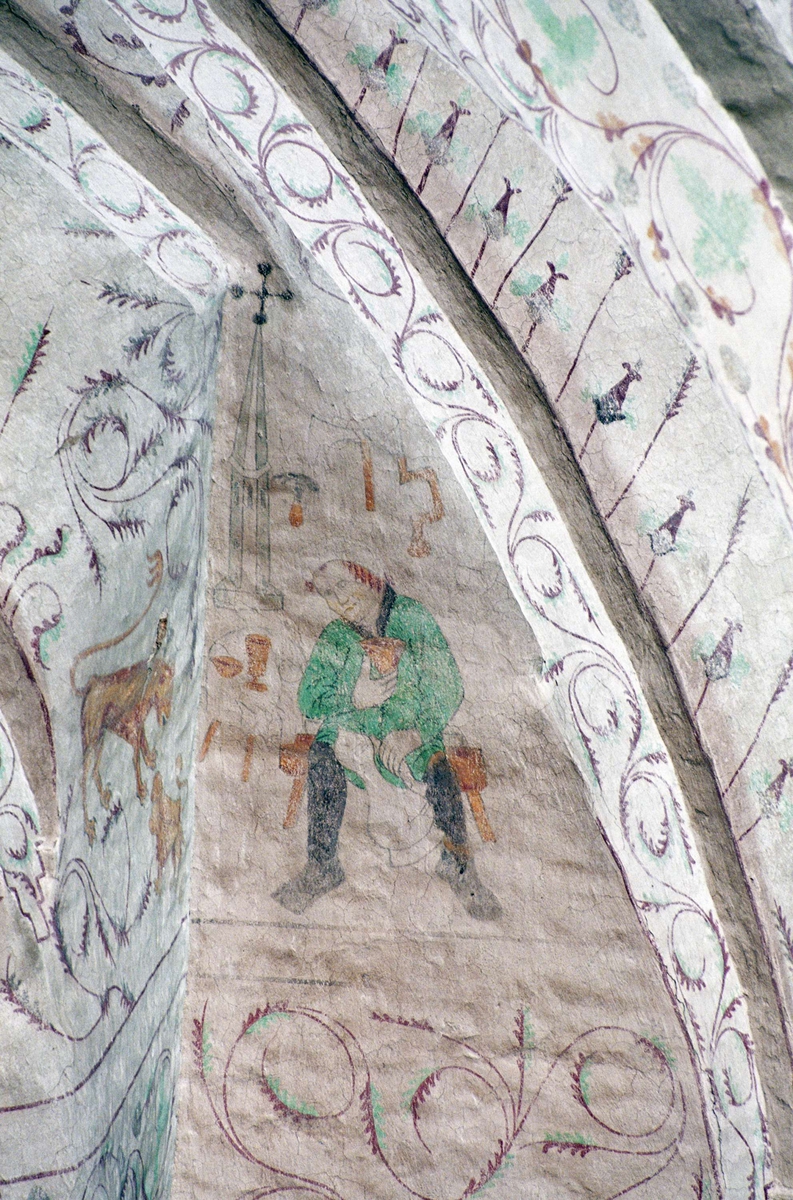 Tommy Arvidson, Kalkmålning av Johannes Iwan från 1400-talets mitt, Vendels kyrka, Uppland 1994
