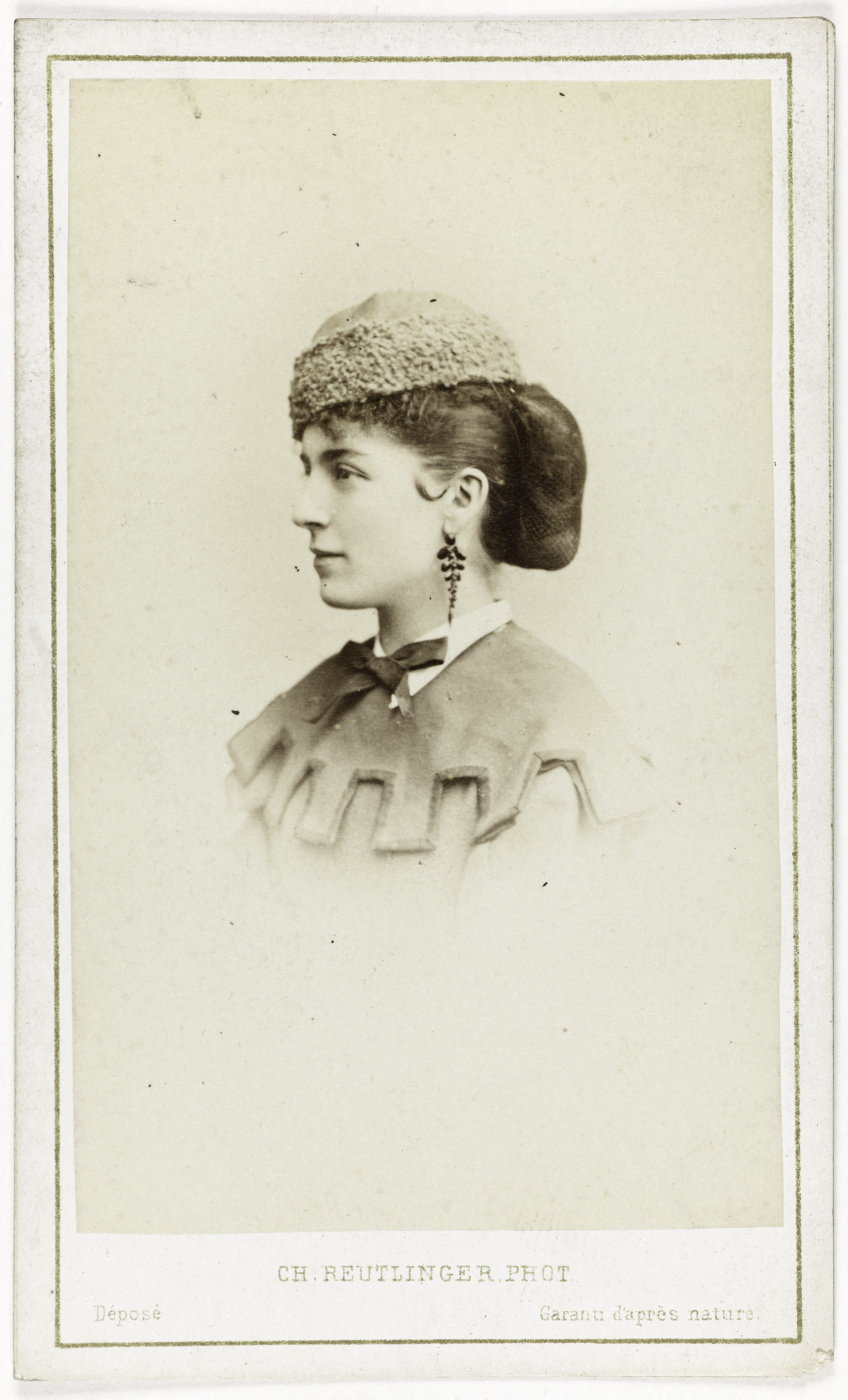 Charles Reutlinger, Portrait d'Eugénie Martin, actrice au Théâtre des Variétés.