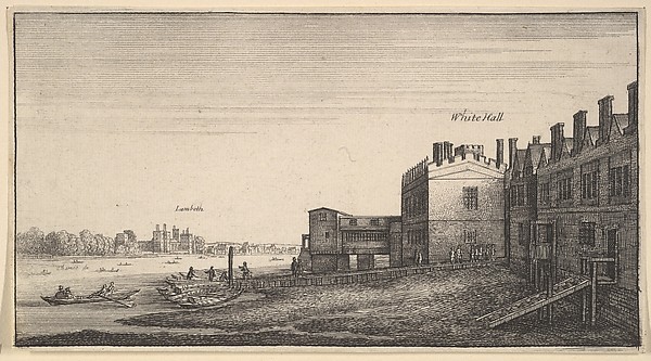 Wenceslaus Hollar, A view of Lambeth Palace from the river at Whitehall Stairs
