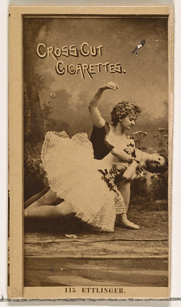 W. Duke, Sons & Co., Card Number 115, Ettlinger, from the Actors and Actresses series (N145-2) issued by Duke Sons & Co. to promote Cross Cut Cigarettes