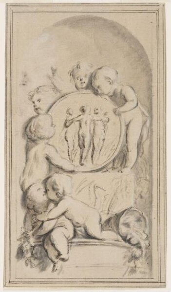 Jacob de Wit, Grisaille overdoor or chimneybreast: the Three Graces