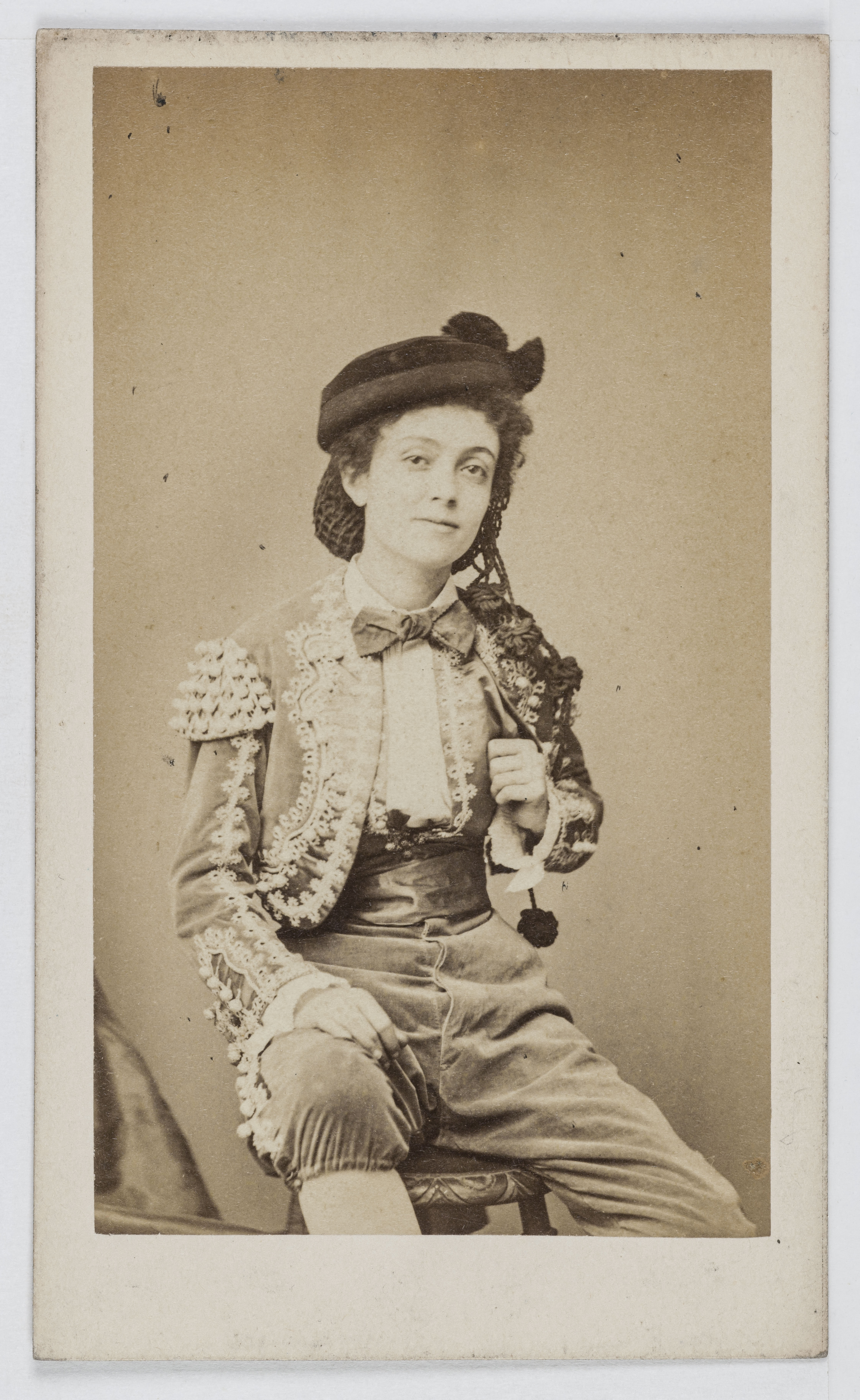 Ulric Grob, Portrait de Tafanel, actrice au Théâtre des Bouffes-Parisiens en 1860.