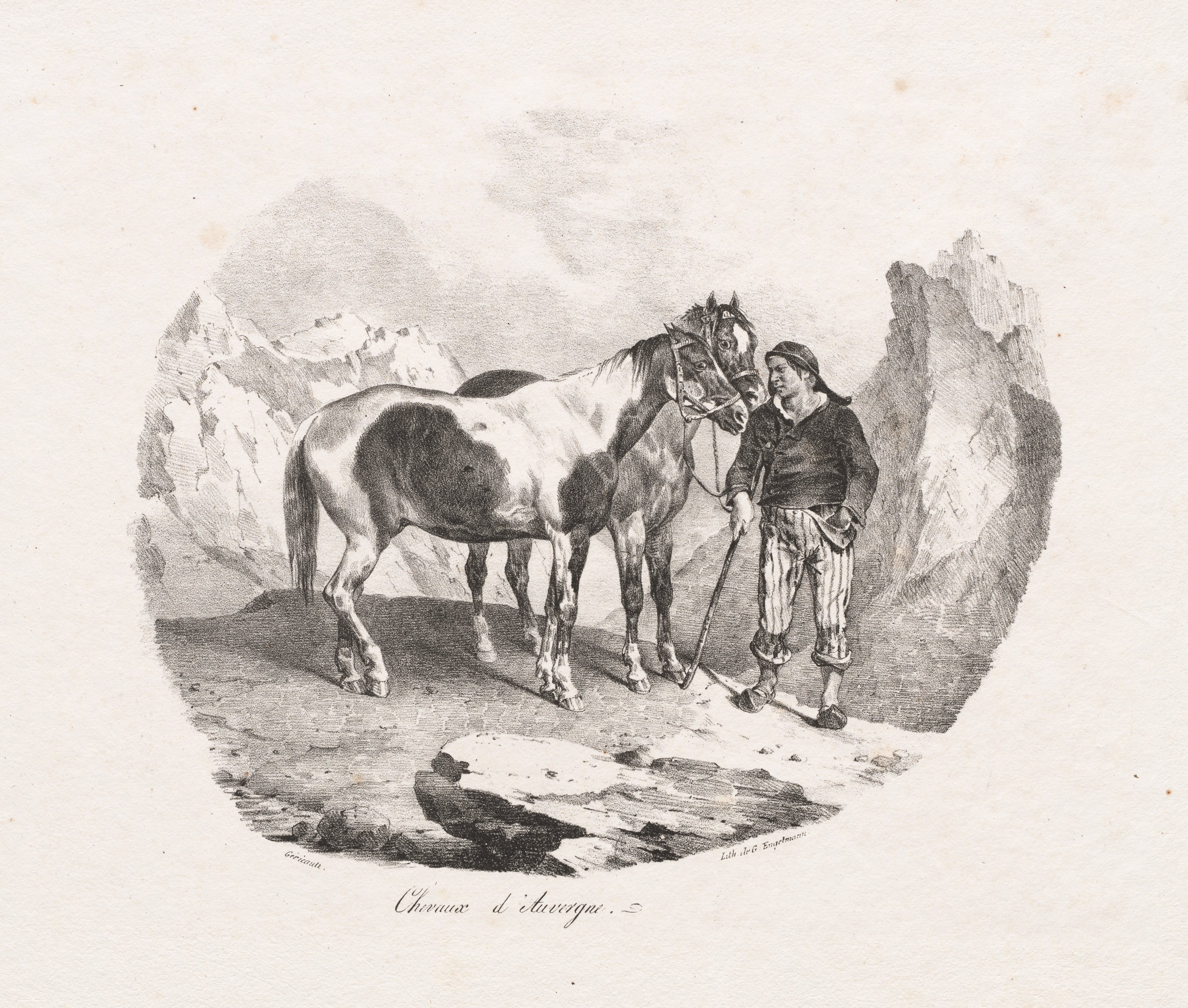 Théodore Géricault, Chevaux d' Auvergne