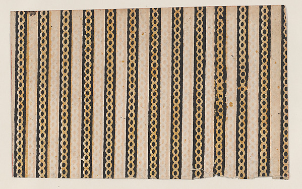 Anonymous, Sheet with stripes with guilloche pattern