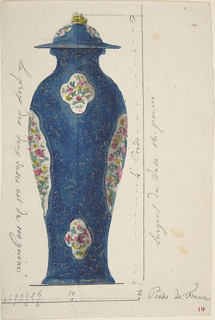 Anonymous, French, 18th century, Design for a Vase