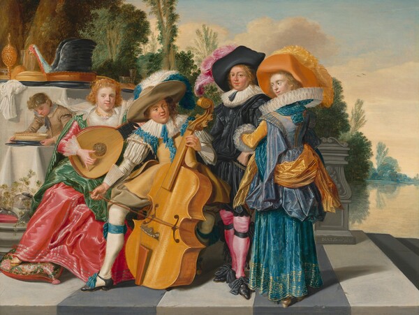 Dirck Hals, Merry Company on a Terrace