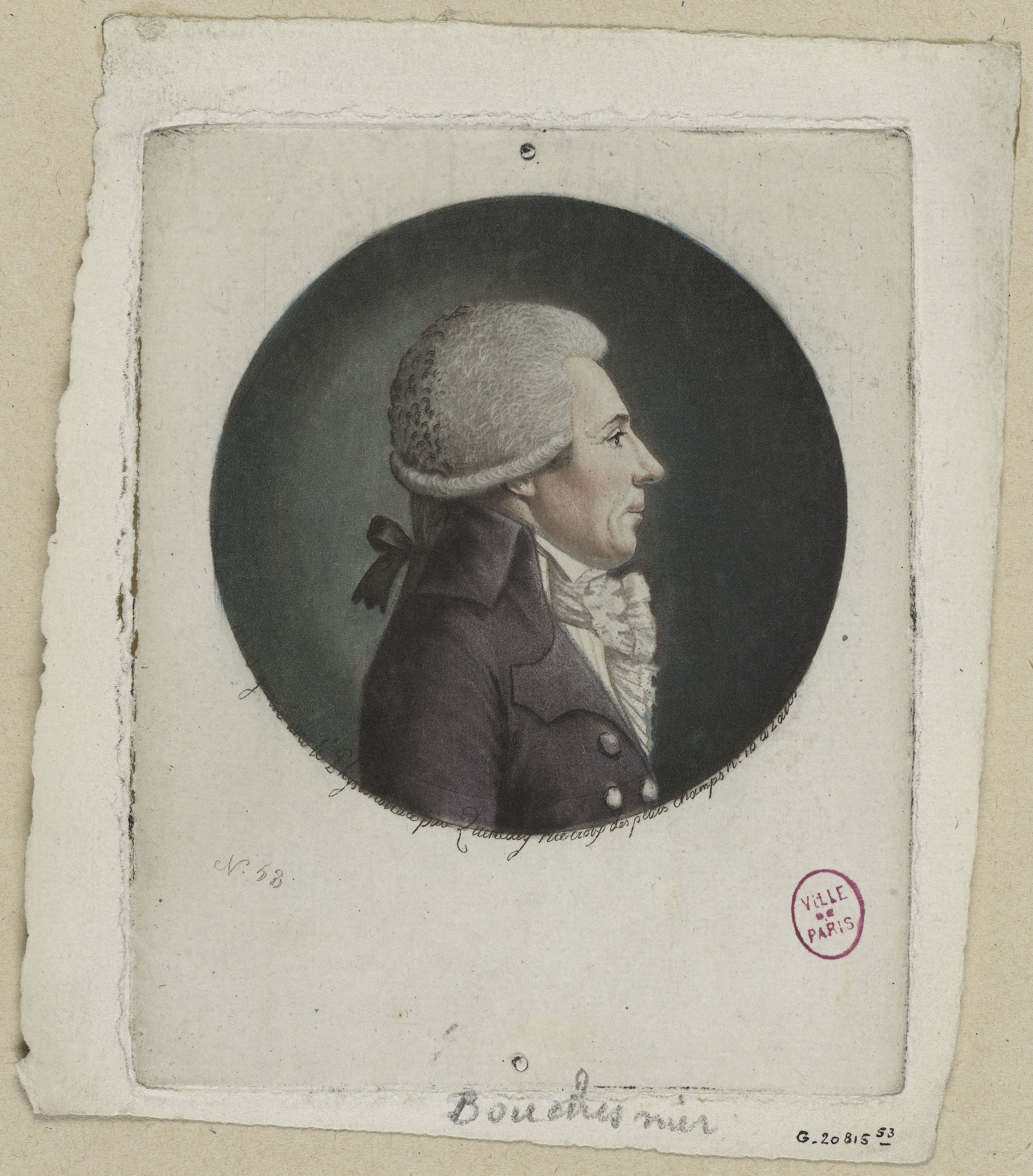 Edmé Quenedey, Portrait de Monsieur Bouchesnier
