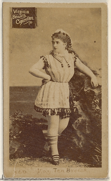 Allen & Ginter, Card 860, May Ten Broeck, from the Actors and Actresses series (N45, Type 2) for Virginia Brights Cigarettes