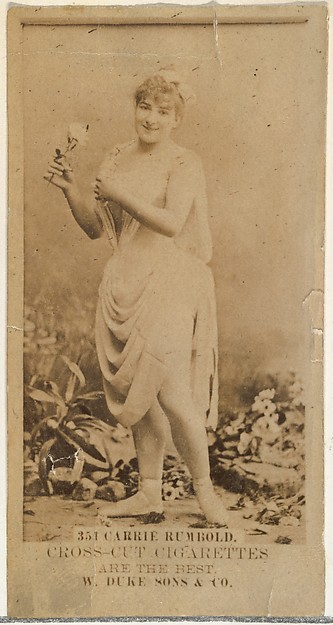 W. Duke, Sons & Co., Card Number 351, Carrie Rumbold, from the Actors and Actresses series (N145-3) issued by Duke Sons & Co. to promote Cross Cut Cigarettes