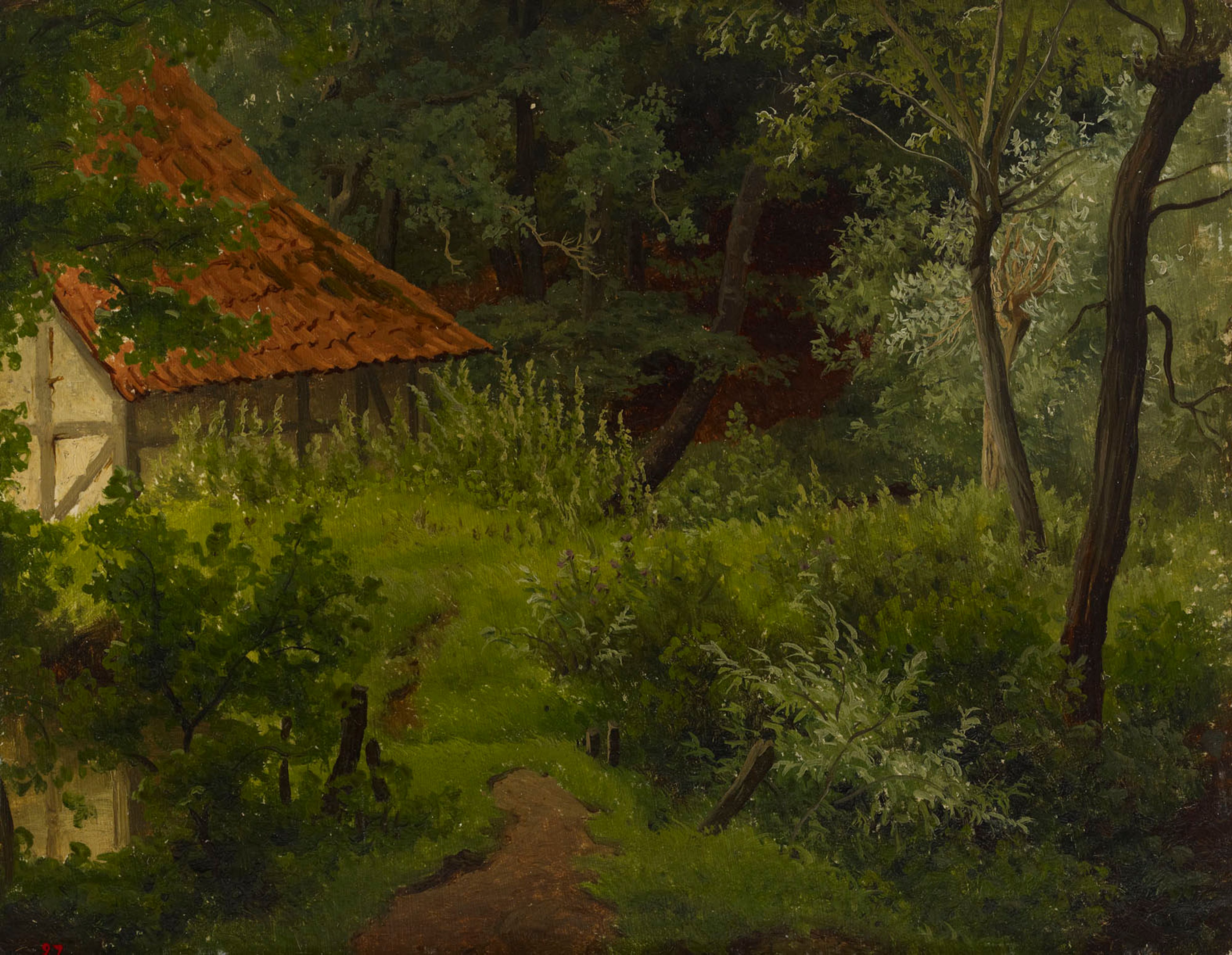 Werner Holmberg, Farmhouse in the Woods, Study