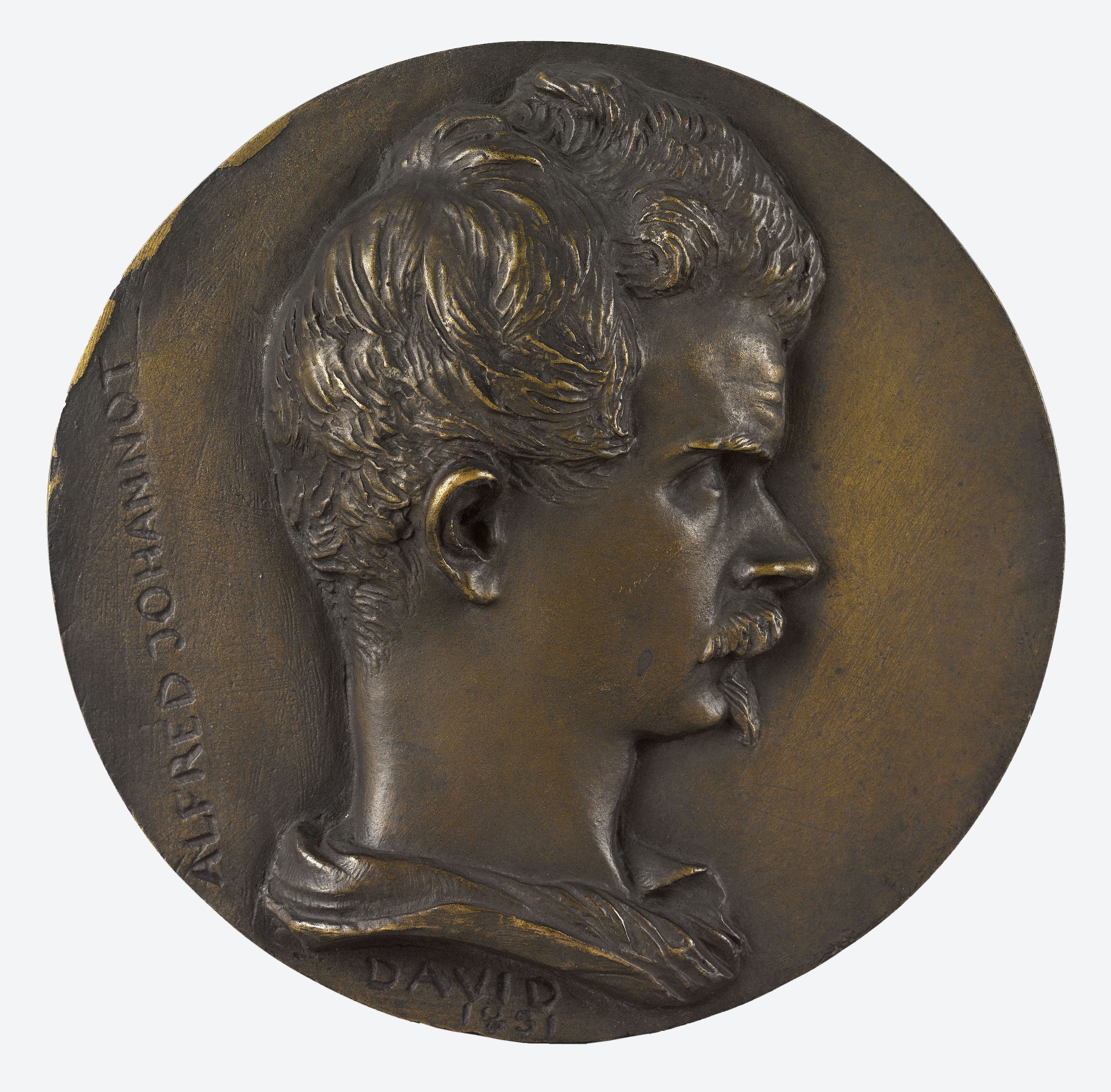 David d'Angers, Portrait d'Alfred Johannot (1800-1837), peintre et graveur