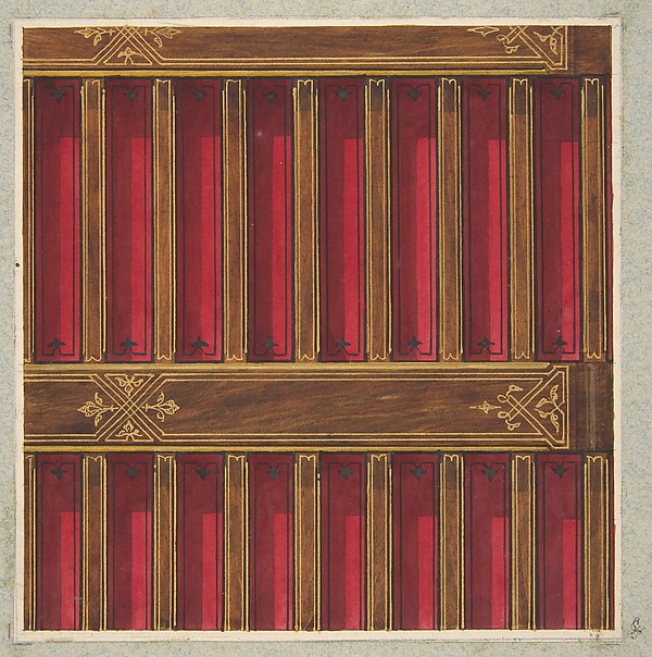 Jules-Edmond-Charles Lachaise, Design for the decoration of a beamed ceiling