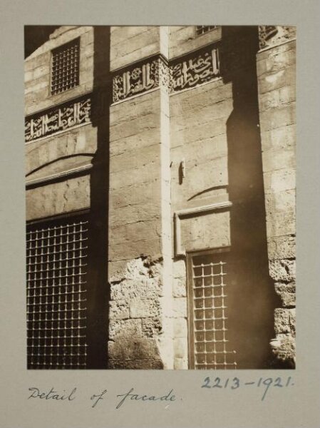 K.A.C. Creswell, Façade details of the funerary khanqah of Mamluk Sultan al-Muzaffar Baybars al-Jashankir, Cairo