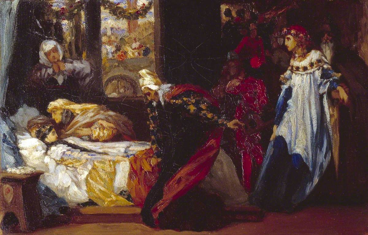 Frederic Leighton, Study for ‘The Discovery of Juliet Apparently Lifeless’