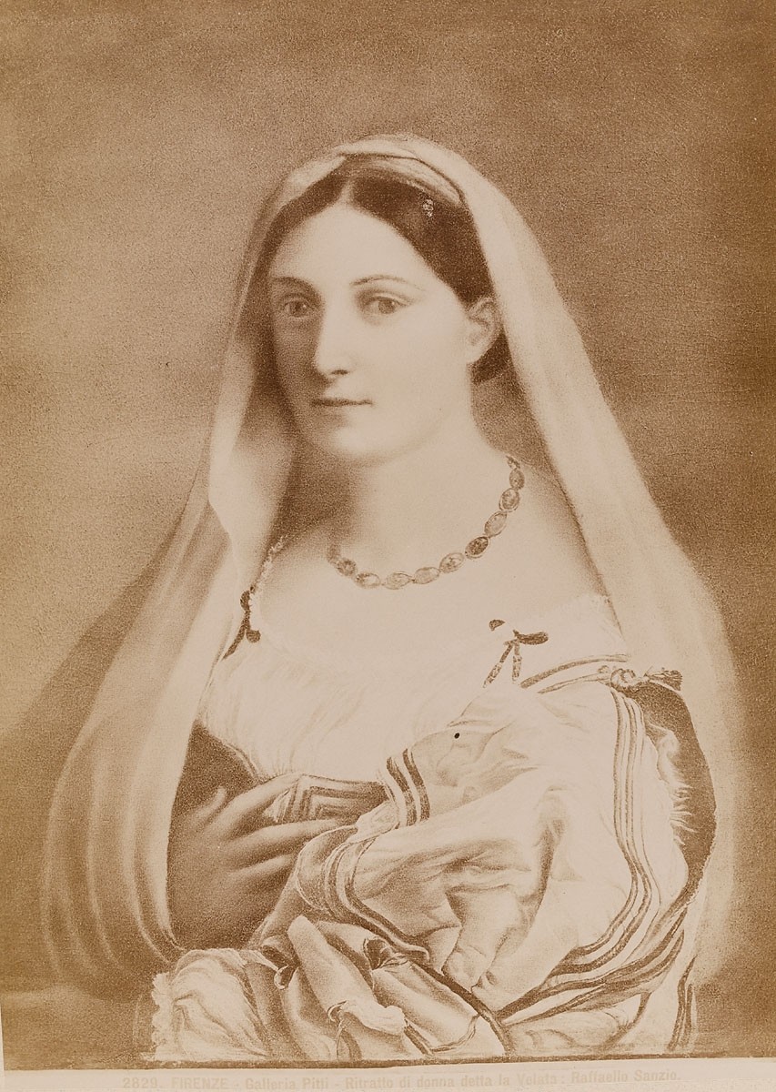 Giacomo Brogi, Firenze - Galleria Pitti: Ritratto di donna detta la Velata, Raffaello Sanzio
