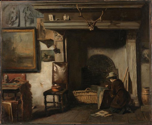 Anton Mauve, Het atelier van de Haarlemse schilder Pieter Frederik van Os