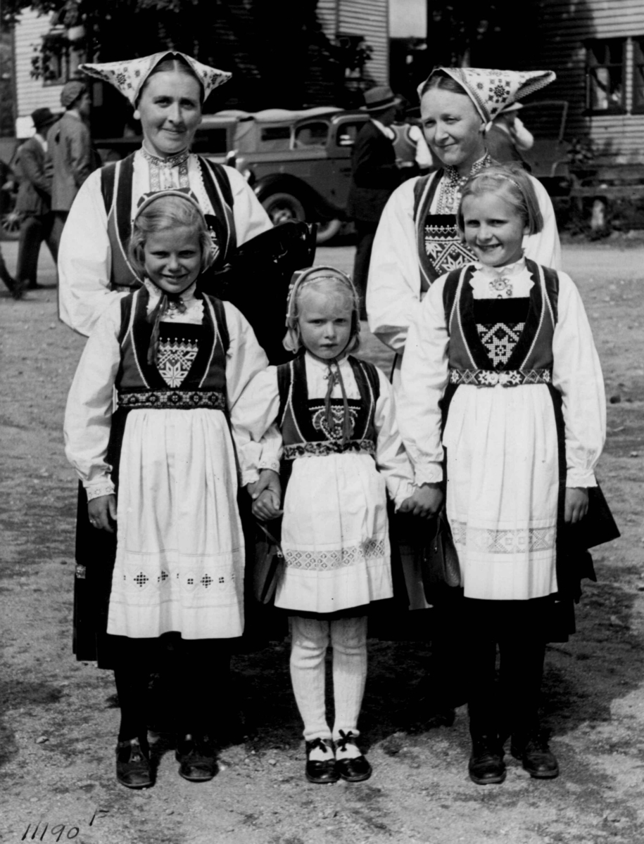 Anders Beer Wilse, kvinnedrakter, Kvinne- og barnedrakter, Hordaland