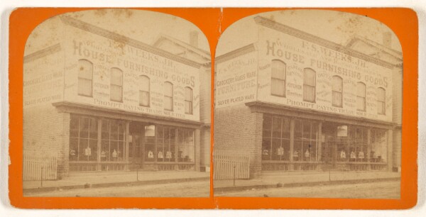 Unknown, [Exterior view of house-furnishing warerooms of F.S. Weeks, Jr.]
