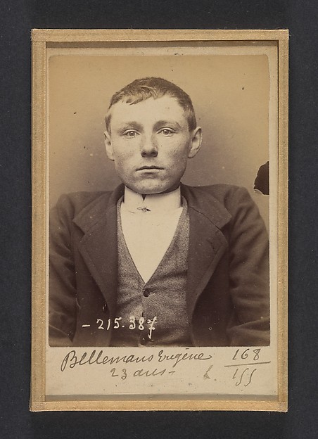 Alphonse Bertillon, Bellemans. Eugène (ou Michel). 23 ans, né à Gand (Belgique). Tailleur d'habits. Anarchiste. 9/3/94.