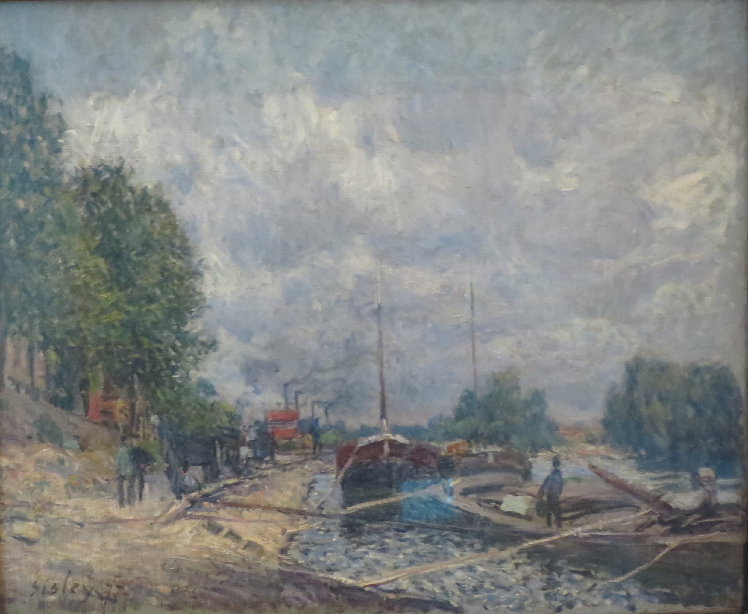Alfred Sisley, Barges at Billancourt