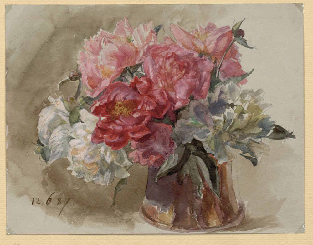 MarieLippert-Hoerner, Pfingstrosen in einer Vase