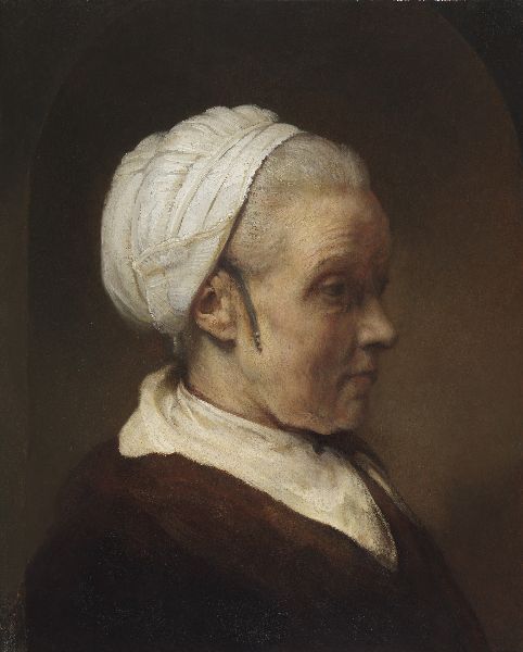 Rembrandt, Study of a Woman in a White Cap