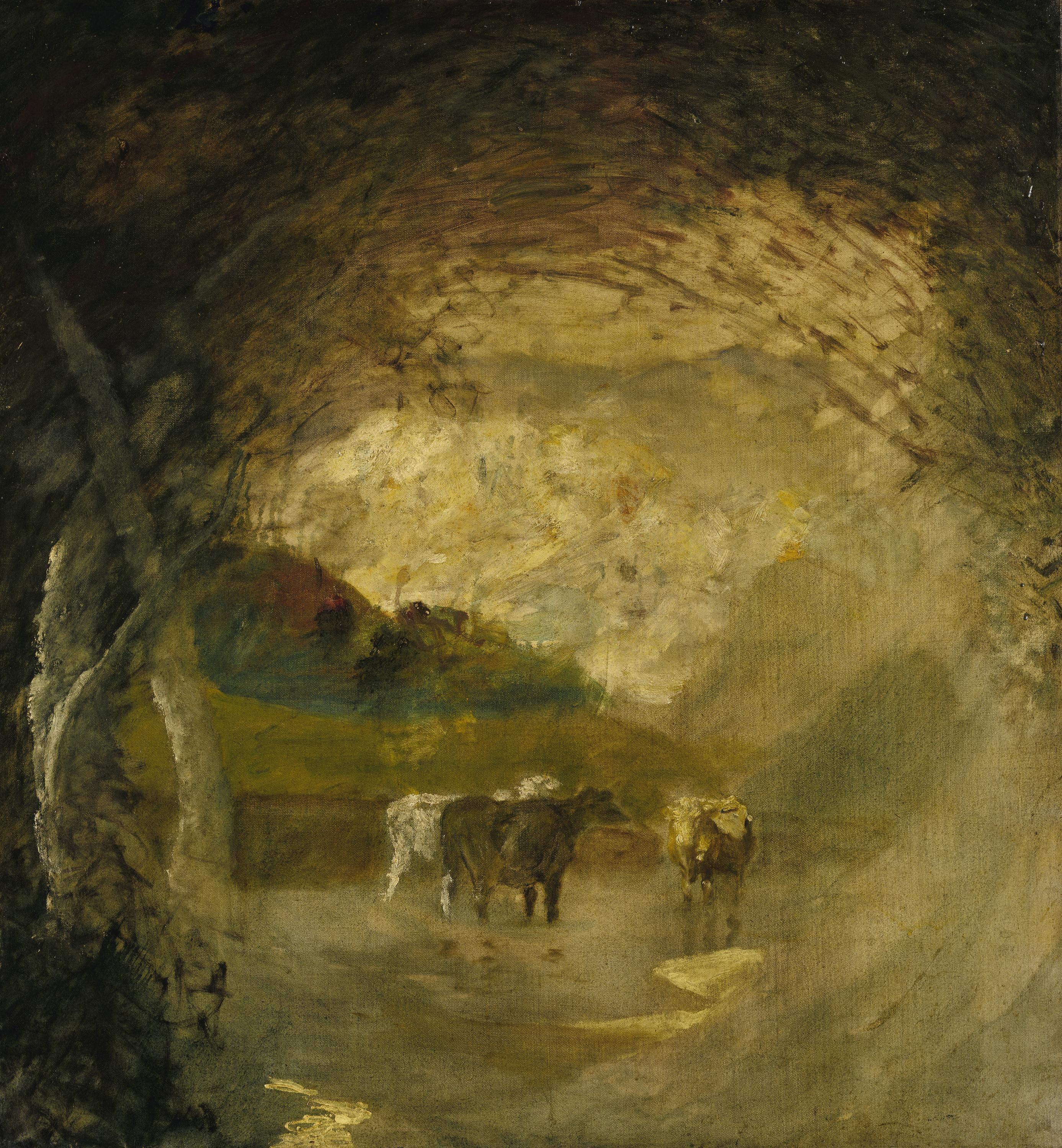 Albert Pinkham Ryder, Landscape with Trees and Cattle