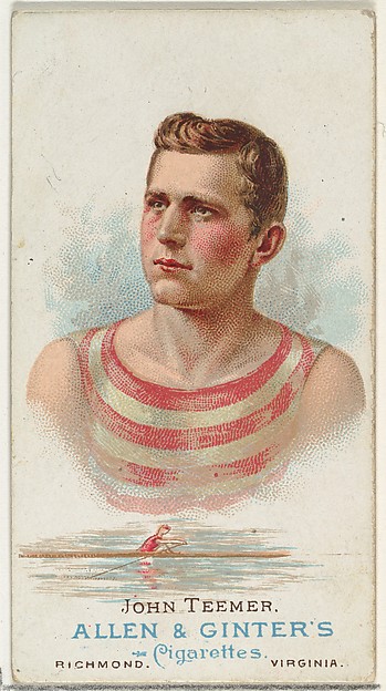 Allen & Ginter, John Teemer, Oarsman, from World's Champions, Series 1 (N28) for Allen & Ginter Cigarettes