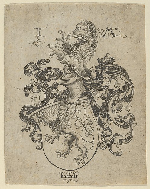 Israhel van Meckenem, Coat of Arms with a Lion