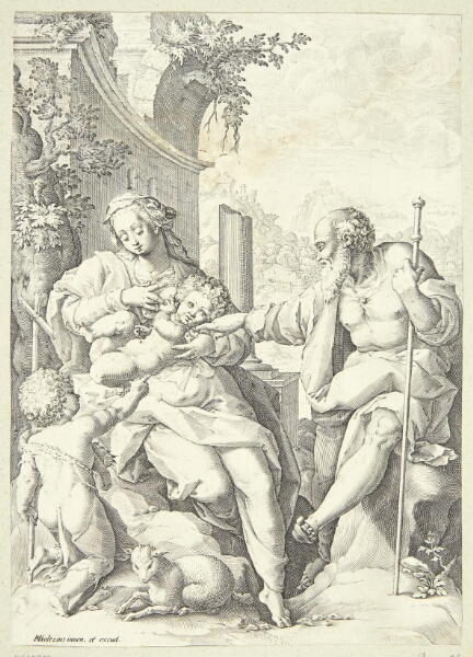 Hendrick Goltzius, Den hellige familie med den lille Johannes