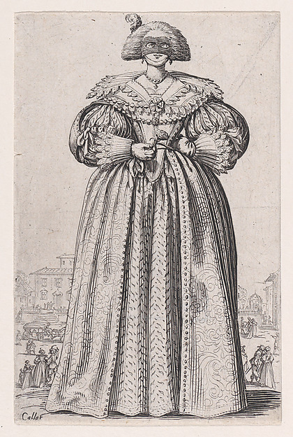 Jacques Callot, La Dame au Masque (The Lady with a Mask), from "La Noblesse" (The Nobility)