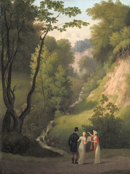 C.W. Eckersberg, Djævlekløften i Liselunds have på Møn