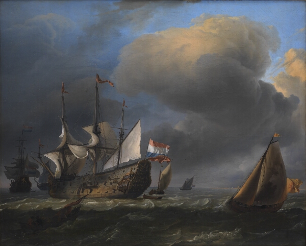 Ludolf Bakhuizen, Marine med hollandske krigsskibe og fiskerbåde