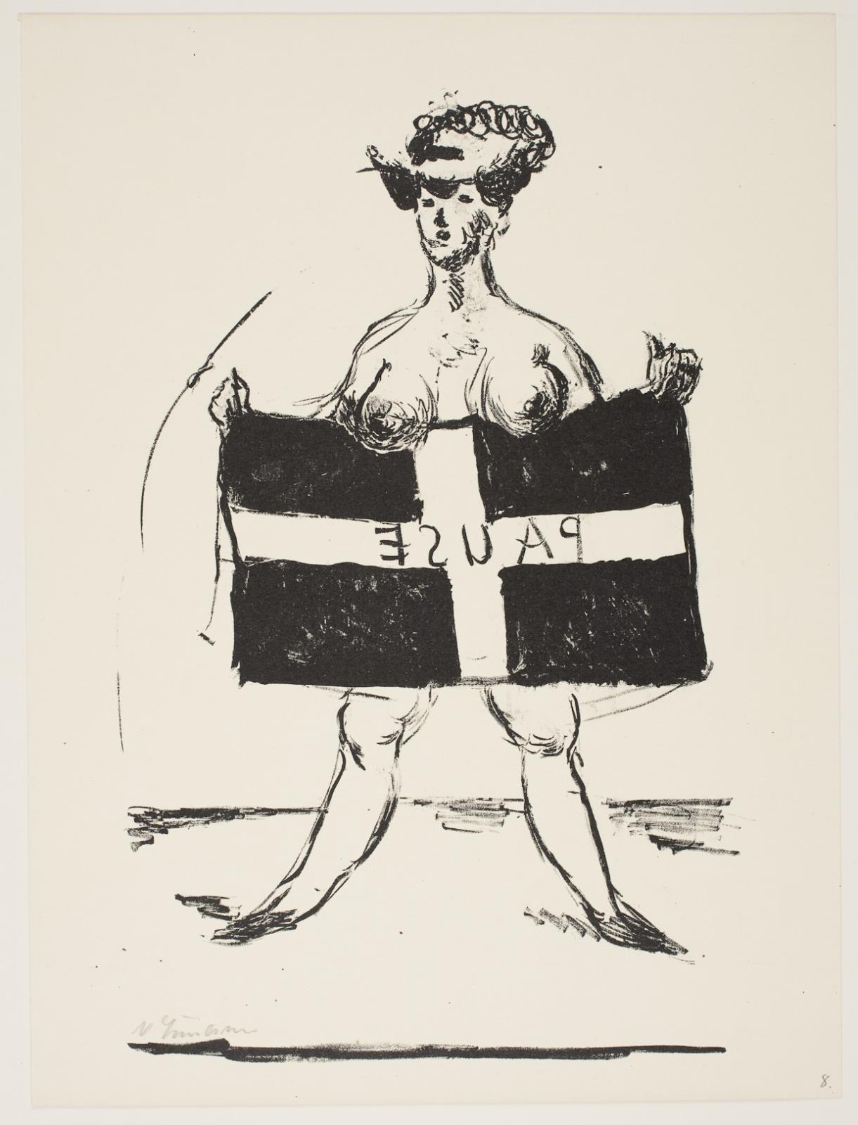 Vilhelm Lundstrøm, Stående kvinde med flag