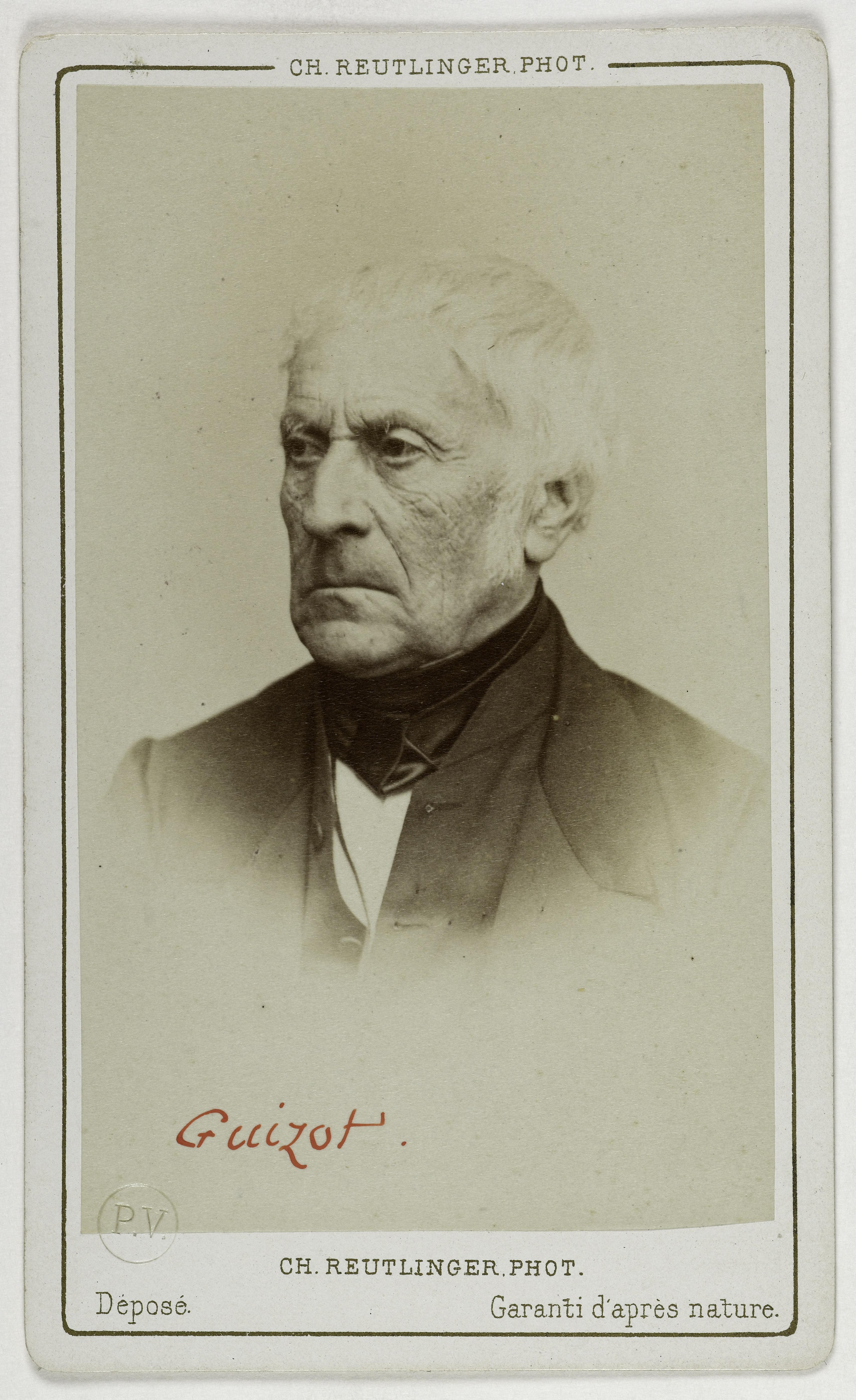 Charles Reutlinger, Portrait de François Guizot, (1784-1874), écrivain, homme d'Etat