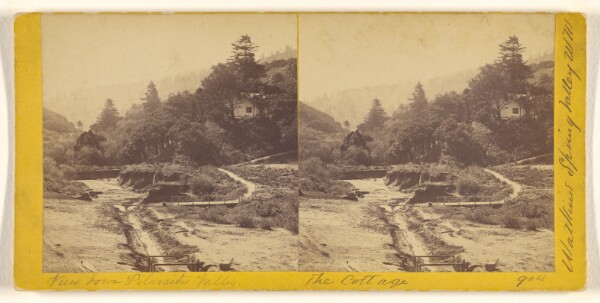 Carleton Watkins, [View down Pilarcitus Valley. The Cottage]