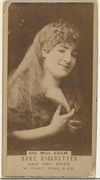 W. Duke, Sons & Co., Card Number 536, Miss Adam, from the Actors and Actresses series (N145-7) issued by Duke Sons & Co. to promote Duke Cigarettes