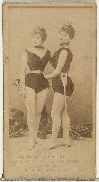 W. Duke, Sons & Co., Card Number 347, Richard and Letrey, from the Actors and Actresses series (N145-3) issued by Duke Sons & Co. to promote Cross Cut Cigarettes
