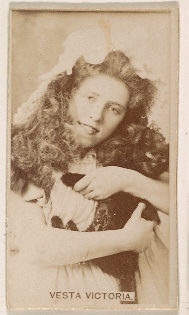 Kinney Brothers Tobacco Company, Vesta Victoria, from the Actresses series (N245) issued by Kinney Brothers to promote Sweet Caporal Cigarettes