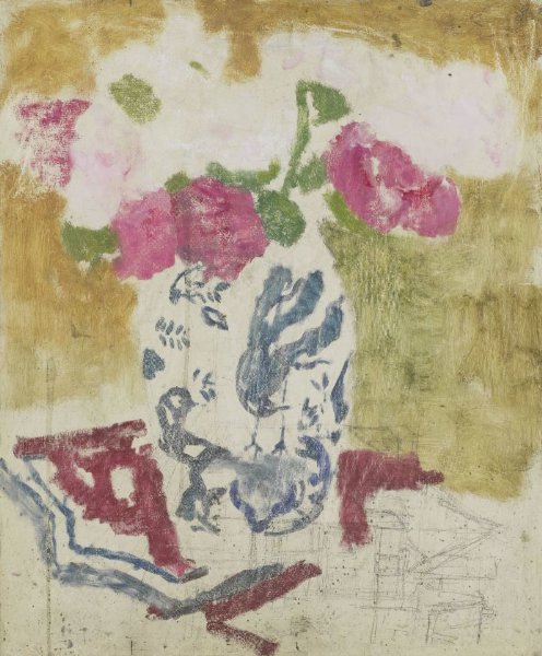 George Hendrik Breitner, Vase with Pink Flowers
