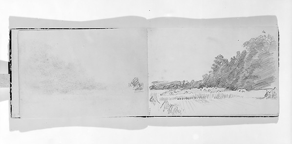 William Trost Richards, View of Field and Tress (from Sketchbook VII)