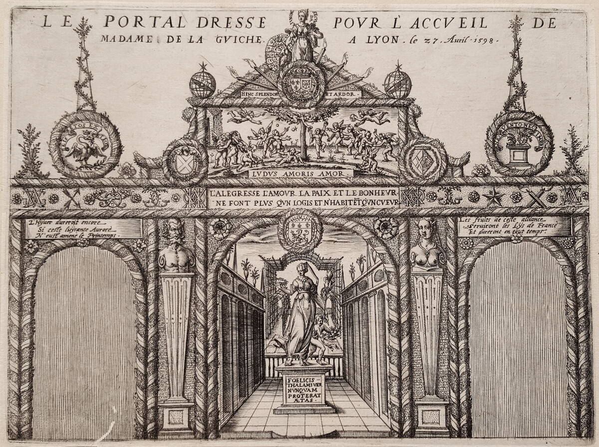 Anonym, Triumphtor zum Empfang von Antoinette de la Guiche am 27. April 1598 in Lyon